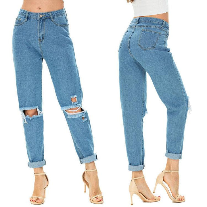 Summer Plus Size Women's Ripped Jeans-THAT FASHION STORE