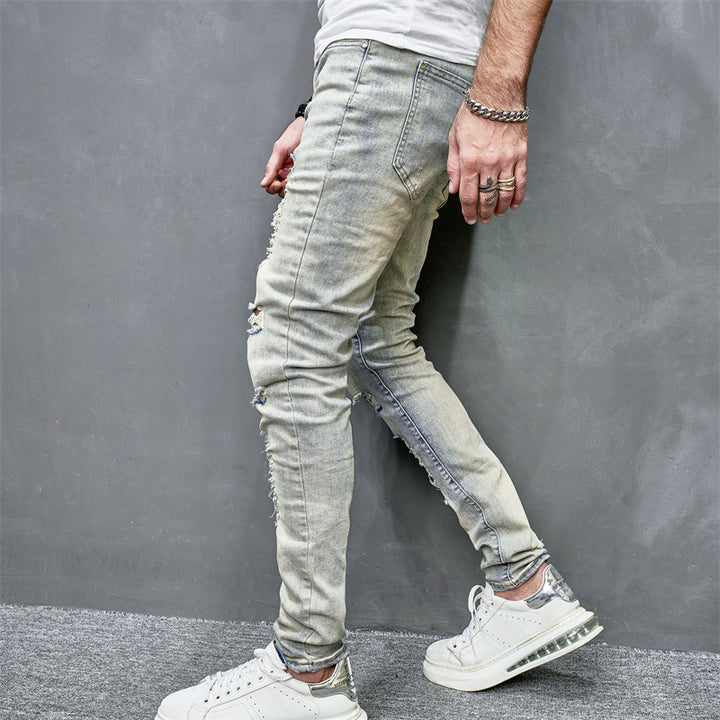 Skinny Motorcycle Jeans Men's Fashion-THAT FASHION STORE