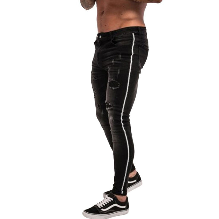 Zeta Slim Fit Denim Trousers - THAT FASHION STORE