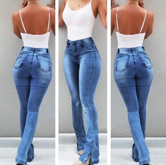 Stretch ripped jeans-THAT FASHION STORE