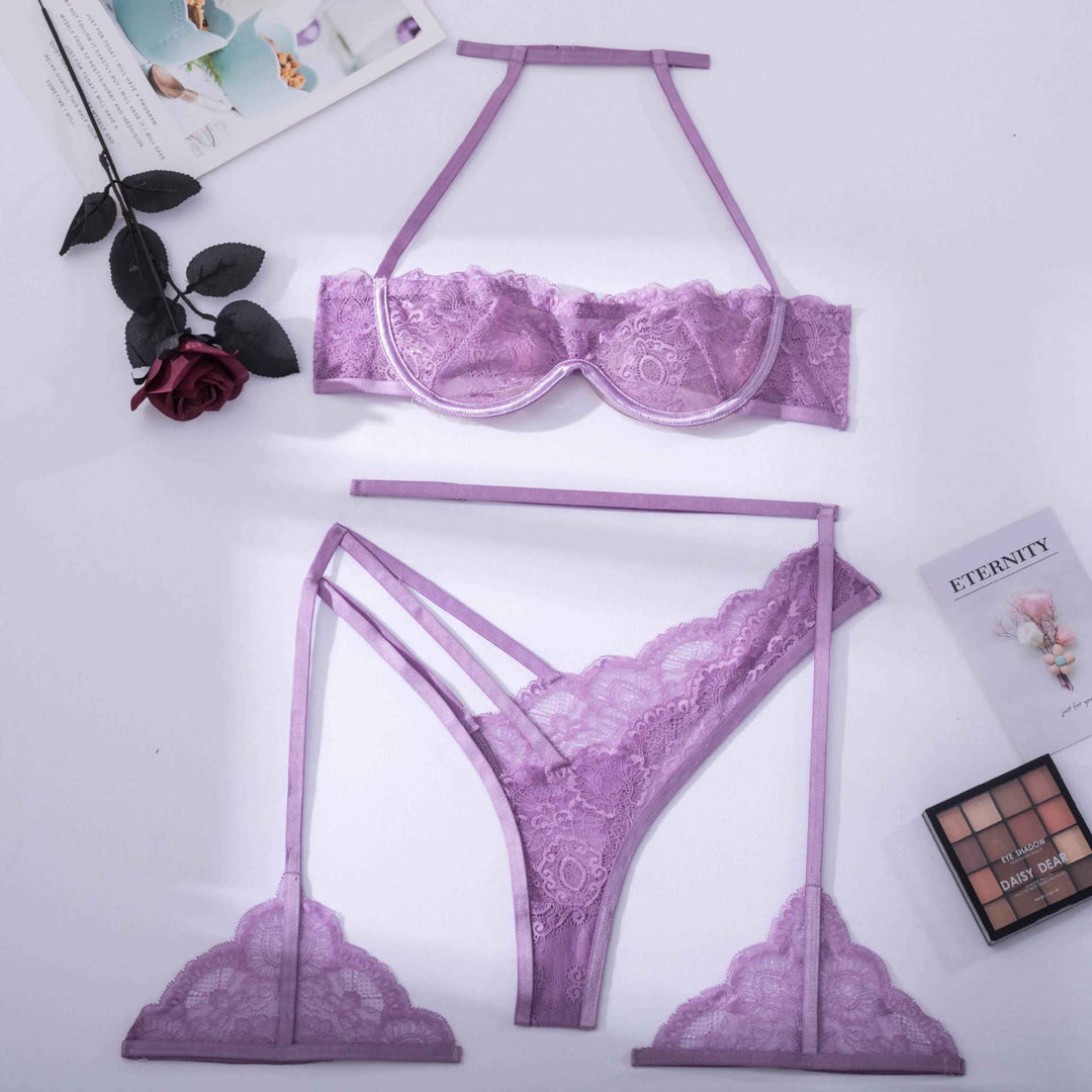 Purple Three-Piece Body Contouring Set - THAT FASHION STORE