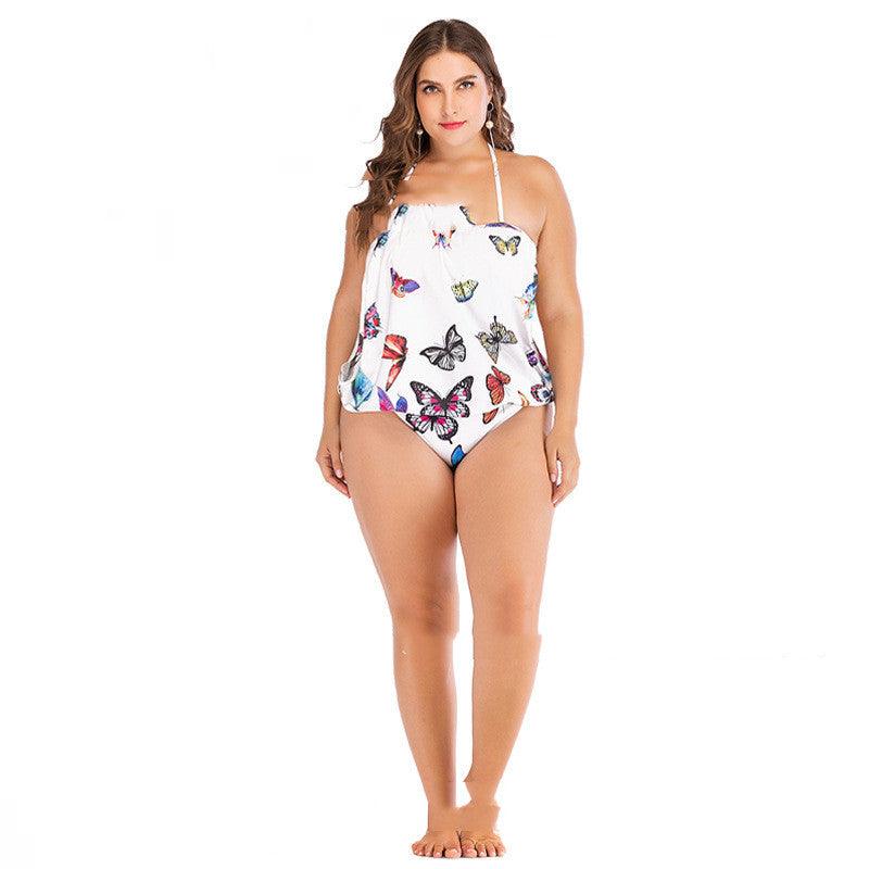 Plus size one-piece printed ladies sexy swimsuit-THAT FASHION STORE