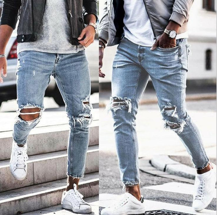 New Ripped Skinny Jeans mens Streetwear-THAT FASHION STORE