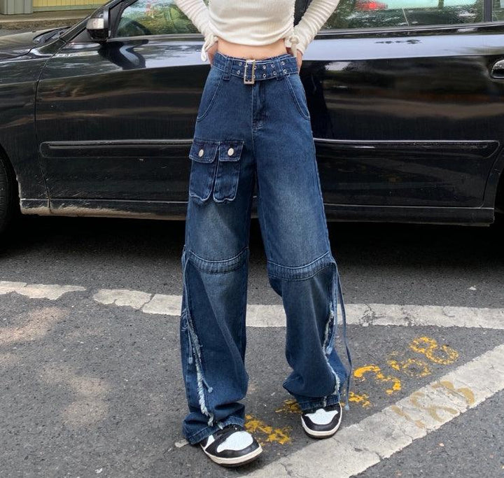 Vintage High Waist Loose Wide Leg Jeans-THAT FASHION STORE