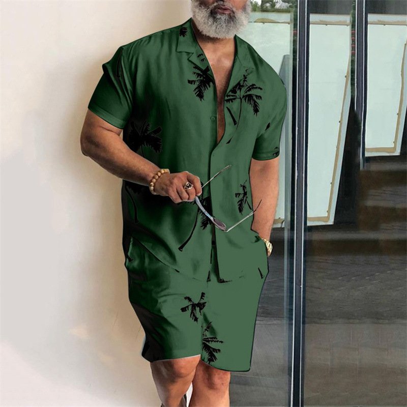 Loose Shirt Casual Men's Shorts Short Sleeve Suit-THAT FASHION STORE