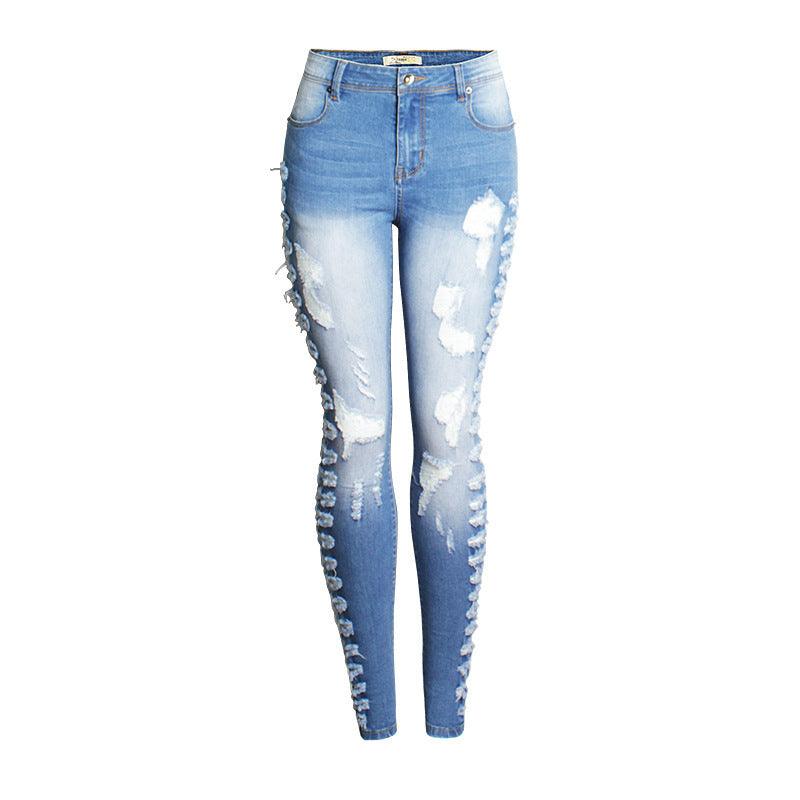 New Women's Ripped Slim Fit Stretch Jeans-THAT FASHION STORE