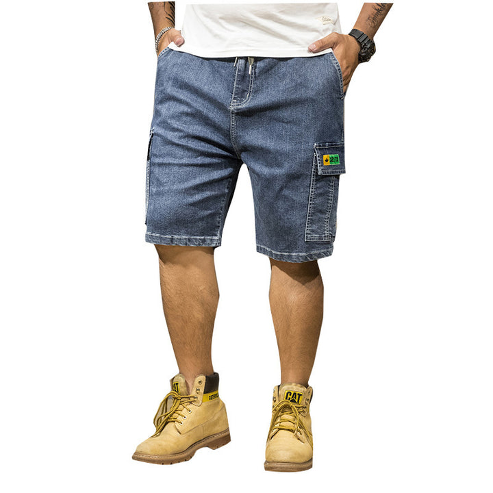 Denim Shorts Straight Casual Tooling Plus Size Trendy Men's Jeans For Men-THAT FASHION STORE