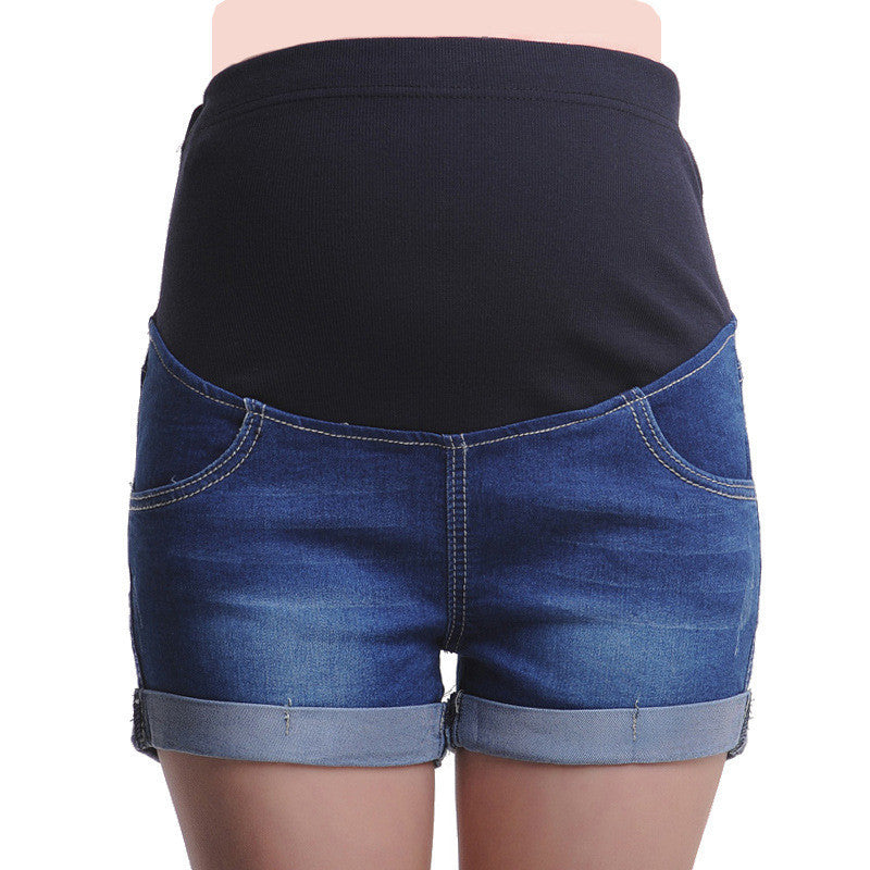 Pregnancy-Friendly Denim Shorts - THAT FASHION STORE