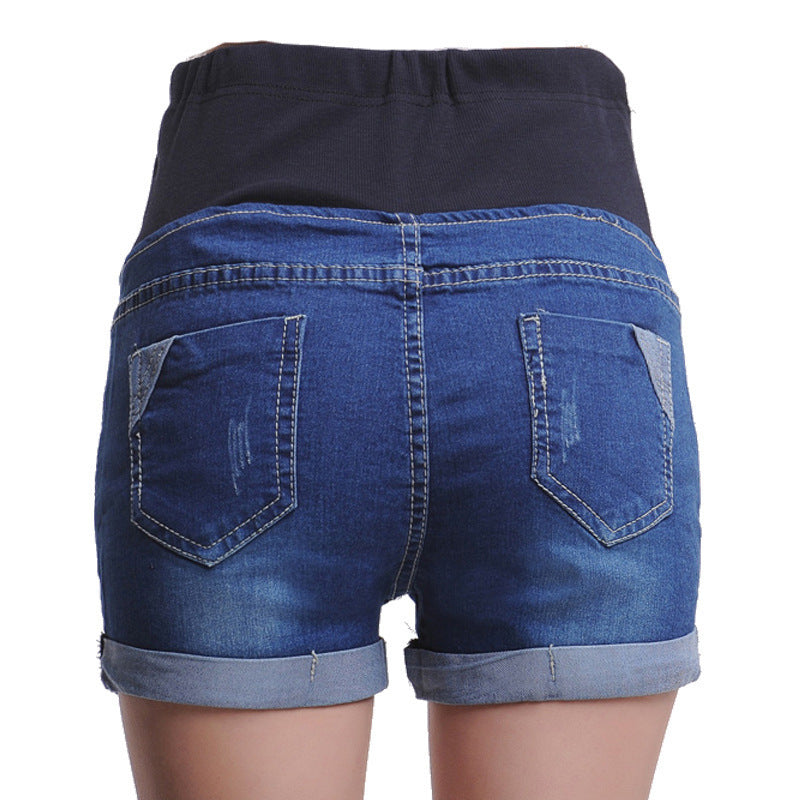 Pregnancy-Friendly Denim Shorts - THAT FASHION STORE