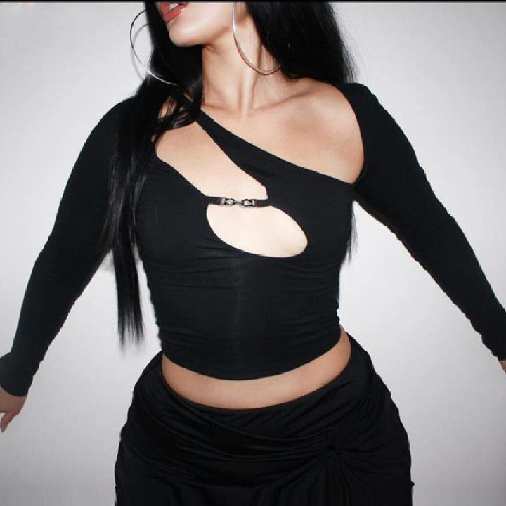 Hollow Out Crop Top-THAT FASHION STORE