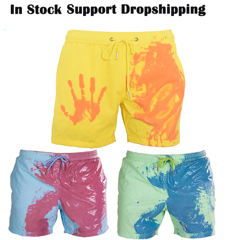 Color-Changing Men's Beach Shorts - Quick Dry Swim Trunks for Summer Fun - THAT FASHION STORE