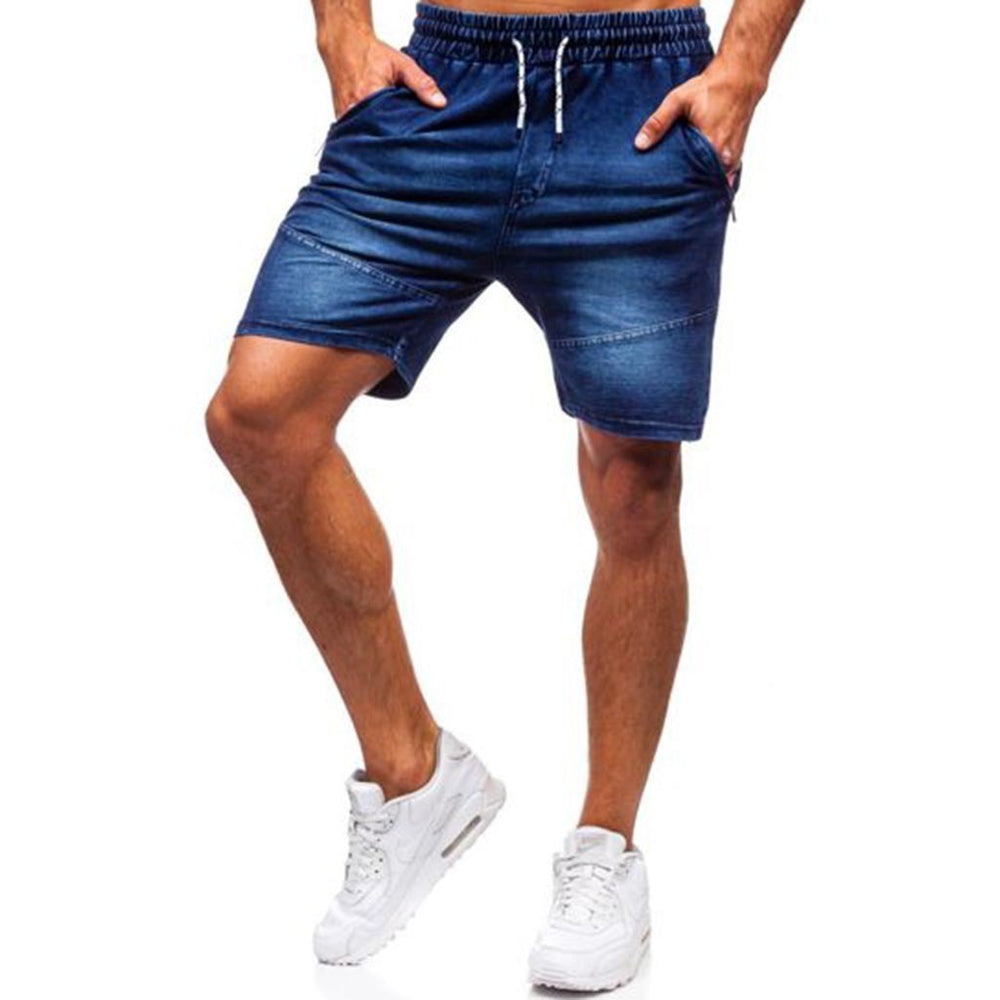 Men's Casual Denim Shorts Elastic Tether-THAT FASHION STORE