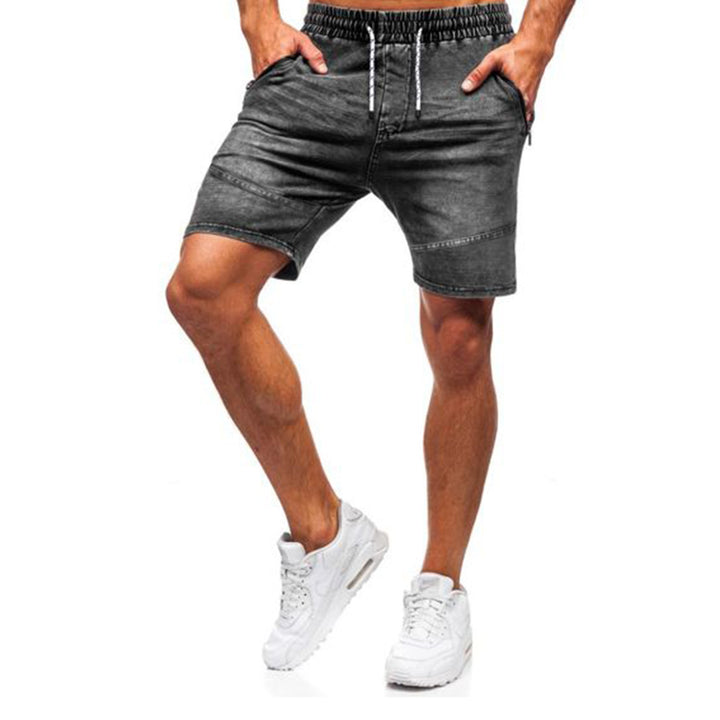 Men's Casual Denim Shorts Elastic Tether-THAT FASHION STORE