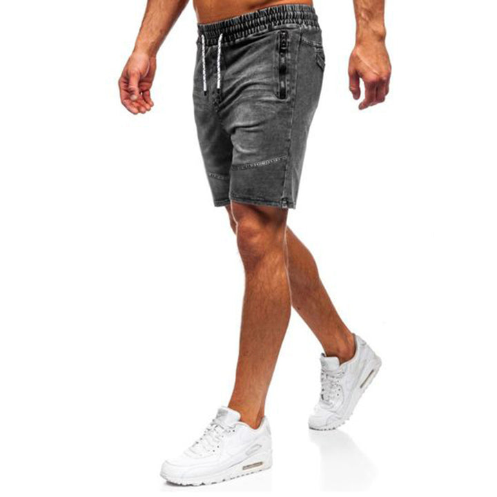 Men's Casual Denim Shorts Elastic Tether-THAT FASHION STORE