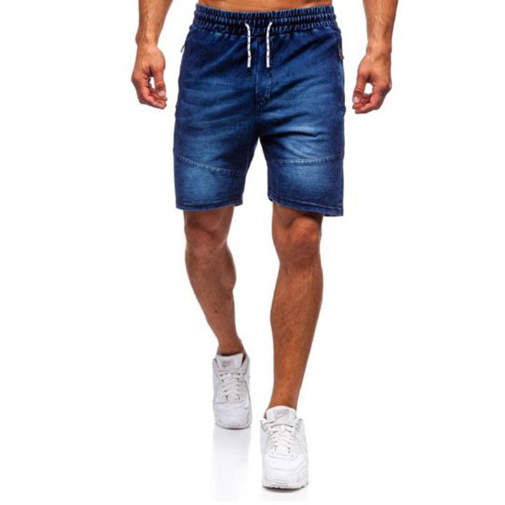 Men's Casual Denim Shorts Elastic Tether-THAT FASHION STORE