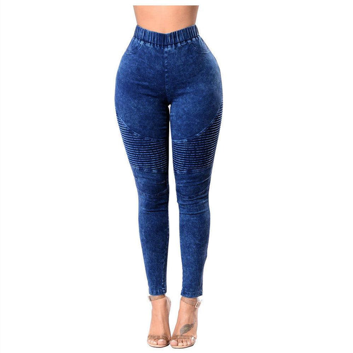 Creased Women'S High-Waisted Butt-Lifting Women'S Jeans-THAT FASHION STORE