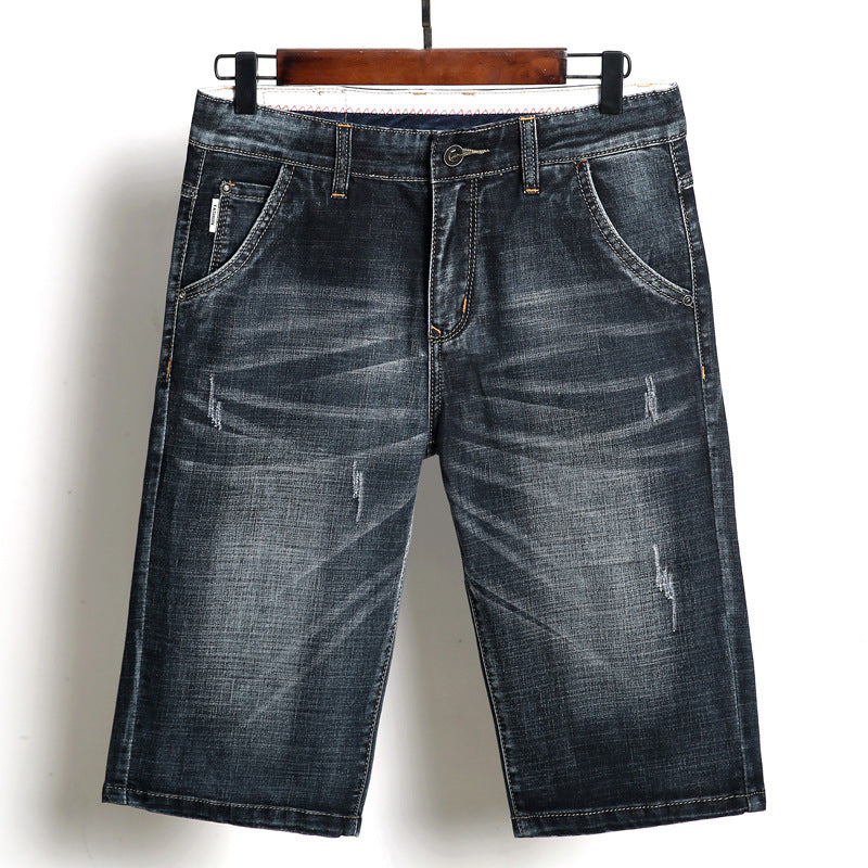 New Men's Denim Shorts Casual Simple Five Point Pants Shorts-THAT FASHION STORE