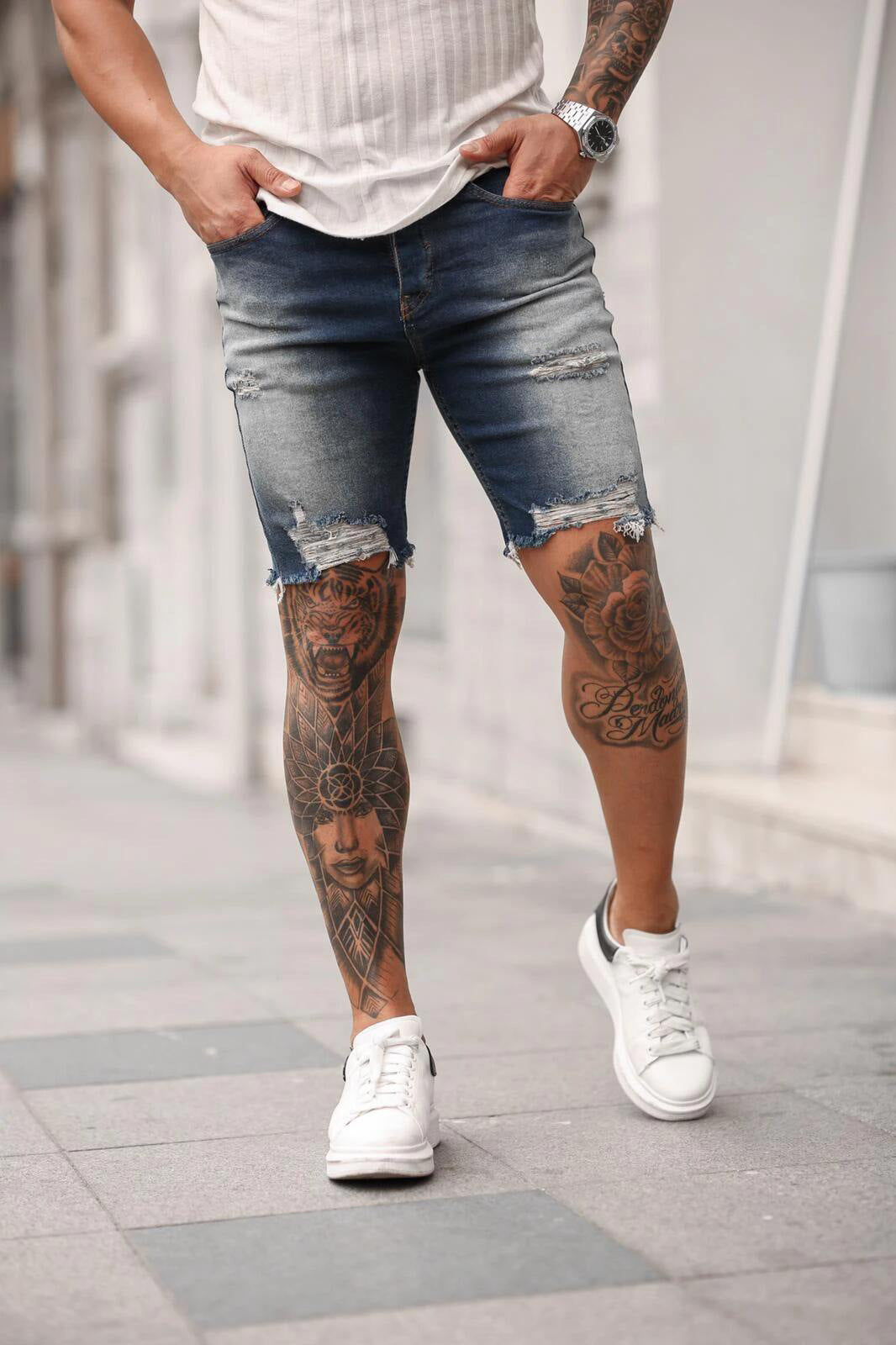 Men's Ripped Denim Shorts New Style Pants-THAT FASHION STORE