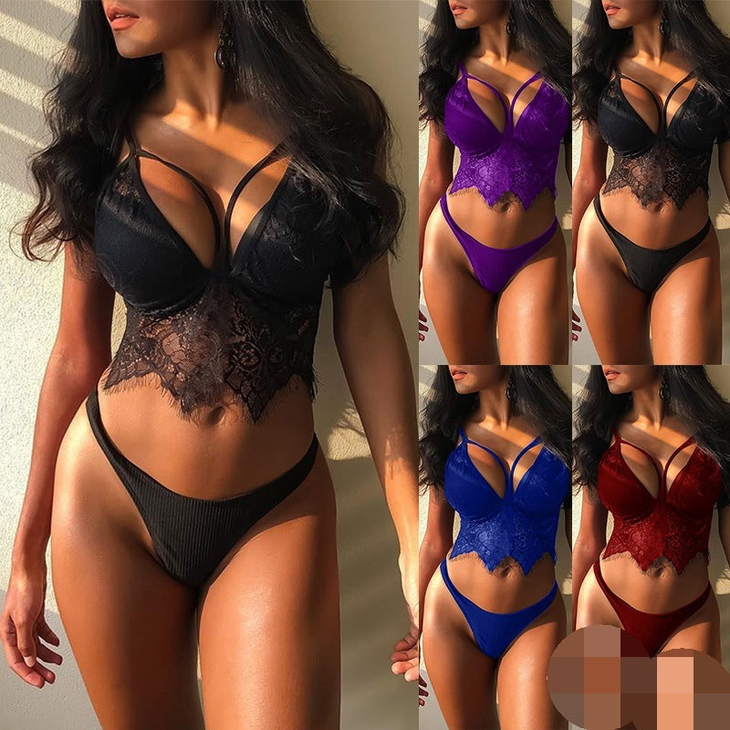 Alluring Lace Lingerie Set for Women - Sexy Three-Point Design - THAT FASHION STORE