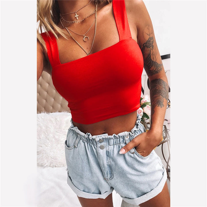 Fashion Women's T-shirt Crop Top-THAT FASHION STORE