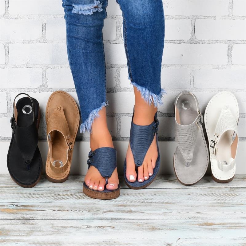 Wedge Heel Plus Size Women's Cutout Sandals - THAT FASHION STORE