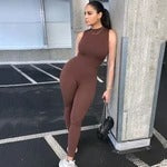 Women’s Sleeveless Athletic Jumpsuit for Fitness - THAT FASHION STORE