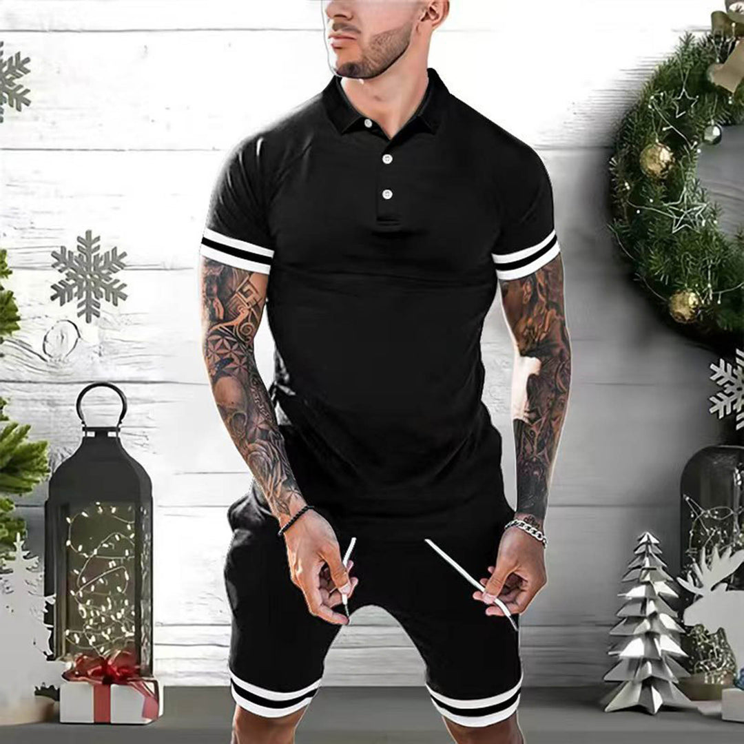 Men's Casual Summer 2-Piece Polo Shirt and Shorts Set - Stylish Athletic Tracksuit - THAT FASHION STORE