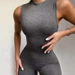 Women’s Sleeveless Athletic Jumpsuit for Fitness - THAT FASHION STORE