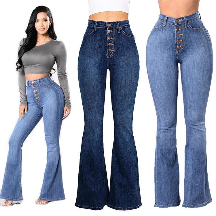 Explosive Style High-waisted Wide-leg Women's Jeans-THAT FASHION STORE