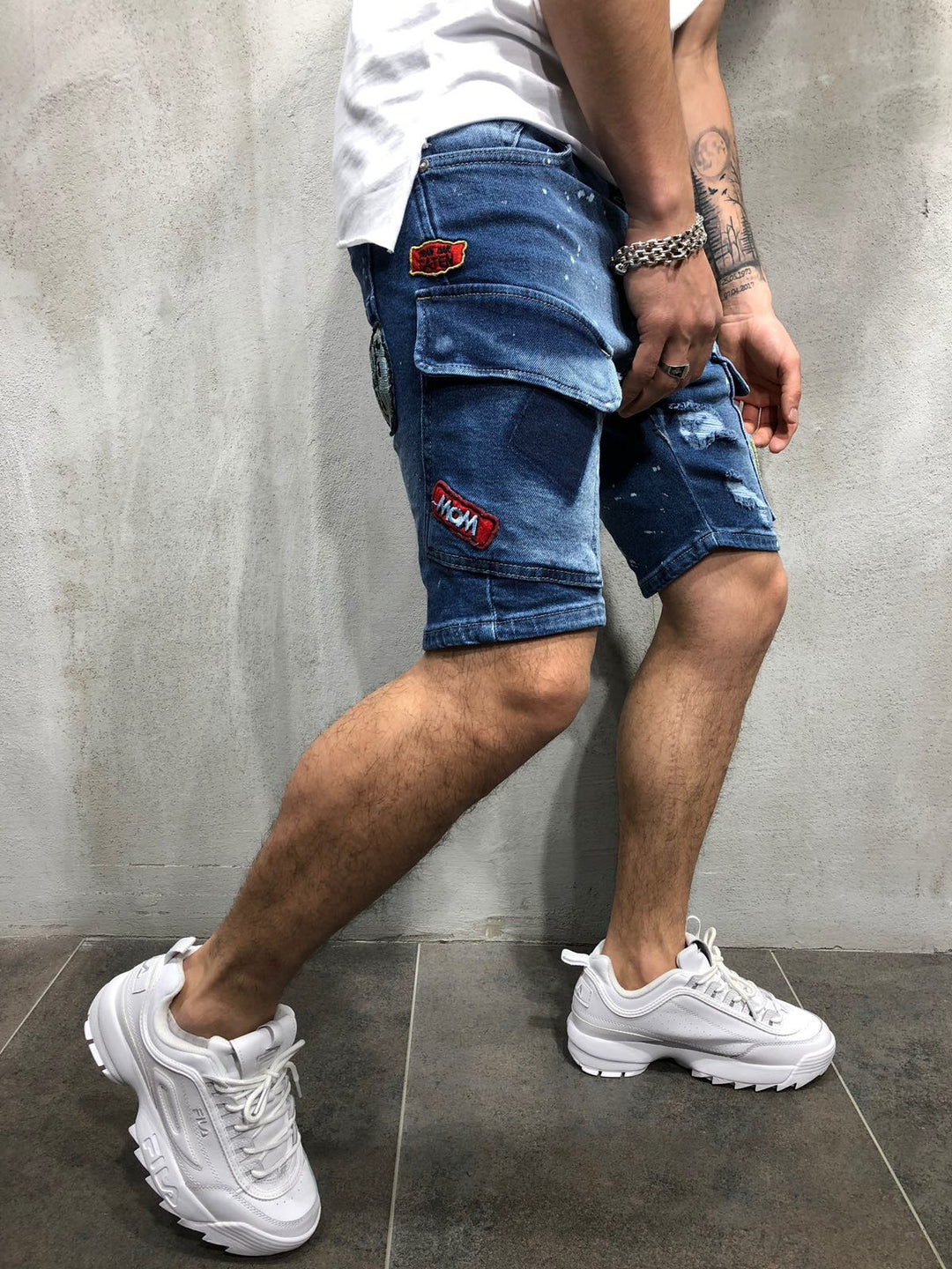 Men's badge shorts-THAT FASHION STORE