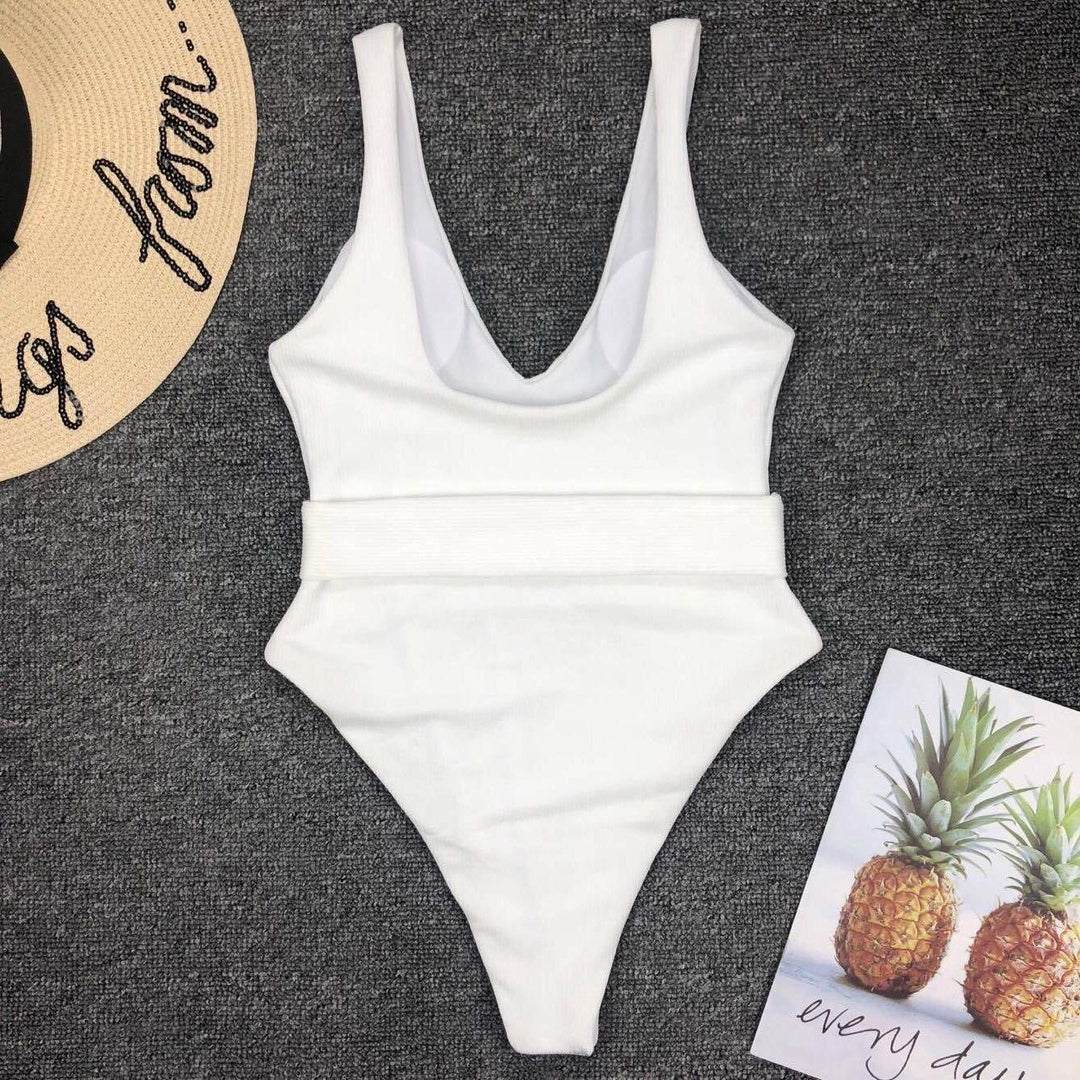 Women White Swimsuit-THAT FASHION STORE