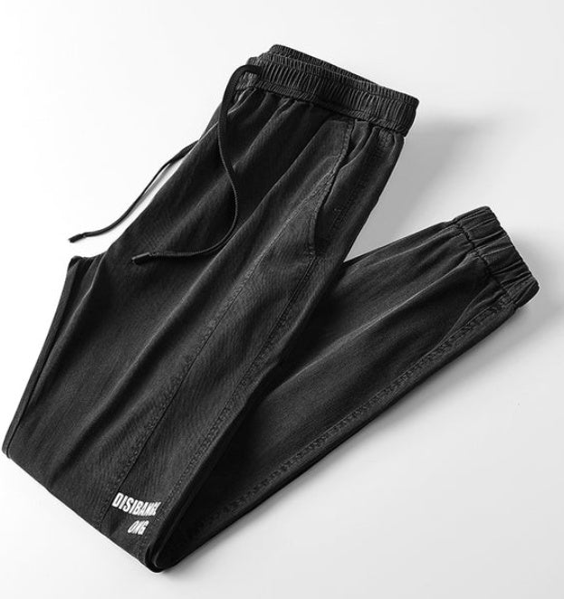 Men's Stretchy Black Denim Trousers - THAT FASHION STORE