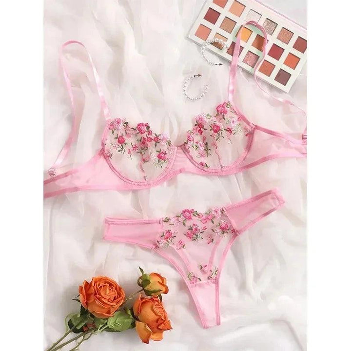 2024 Women Transparent Seamless Bra Set Women Underwear Set Fashion Ladies Bralette Secret Sexy Lingerie 2Pcs Bra+Panties Sets-THAT FASHION STORE