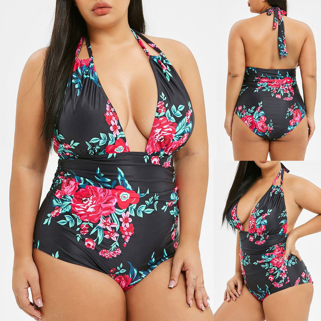 Vibrant Printed One-Piece Swimsuit - THAT FASHION STORE