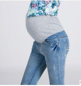 Embroidered Denim Maternity Jeans - THAT FASHION STORE