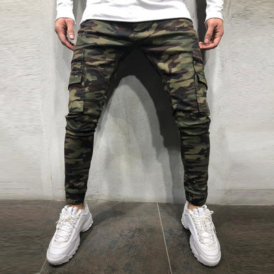 Men's Multi Pocket Stretch Jeans Camouflage Cargo Jeans-THAT FASHION STORE