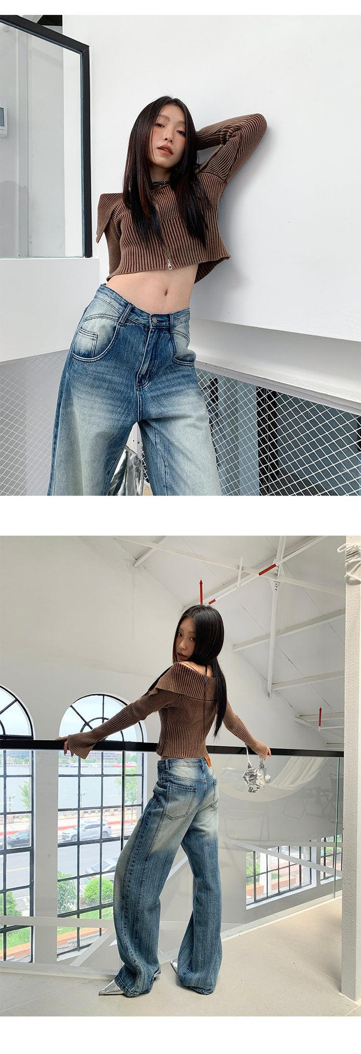 Women's Low Waist Retro Wide Leg Jeans-THAT FASHION STORE