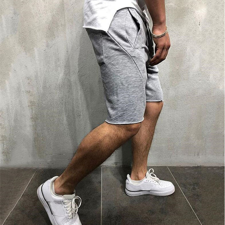 Men's Grey Cotton Gym Shorts for Summer Sports - THAT FASHION STORE