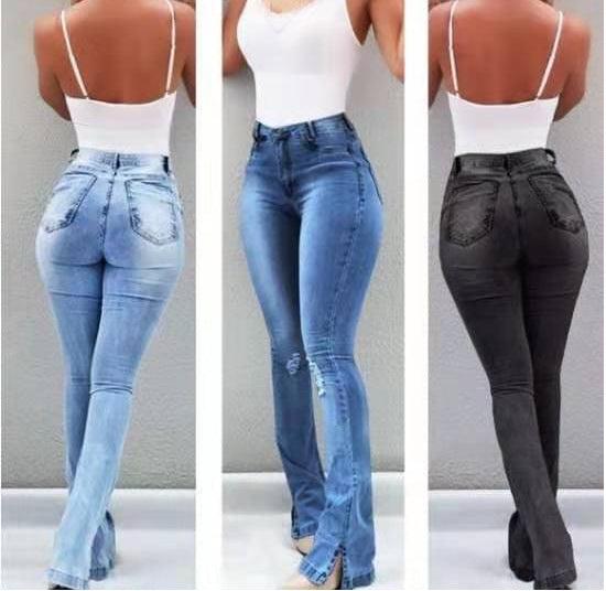 Stretch ripped jeans-THAT FASHION STORE