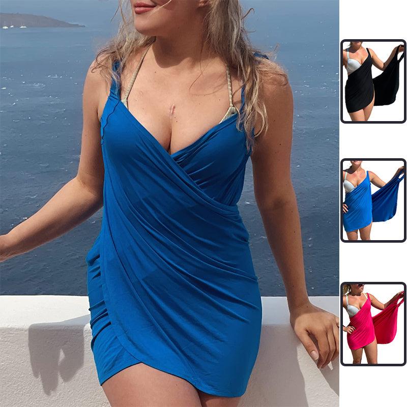 Solid Color One-piece Swimsuit For Women Plus Size Backless Swimsuit-THAT FASHION STORE