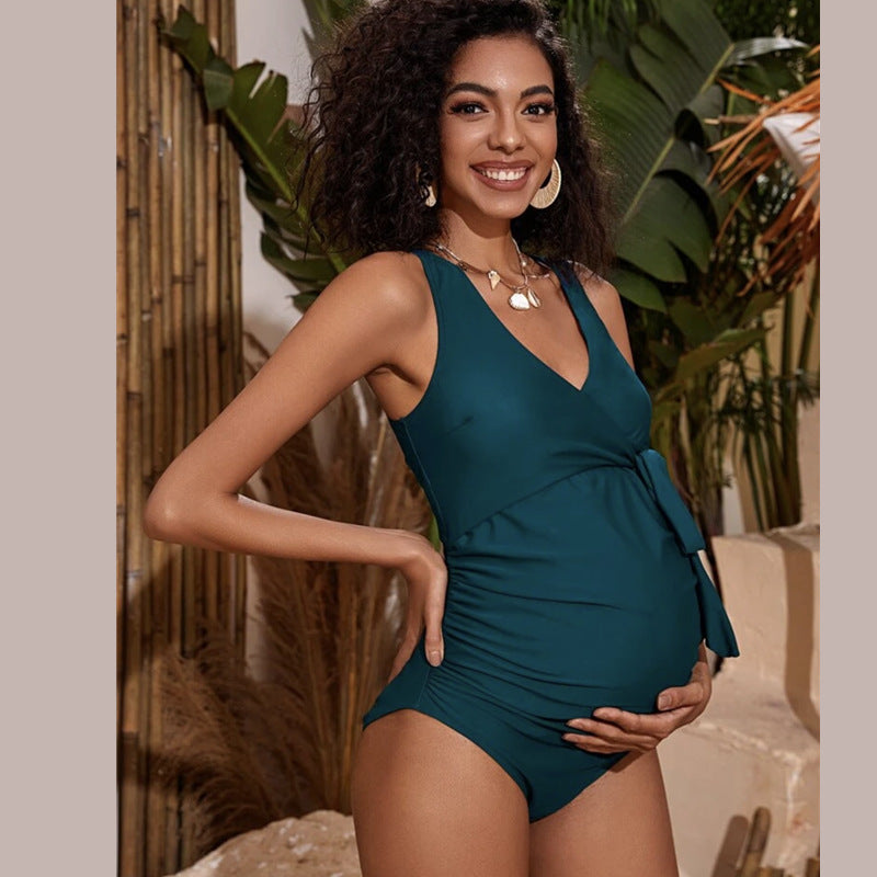 New One Piece Pregnant Women Conservative Swimsuit-THAT FASHION STORE