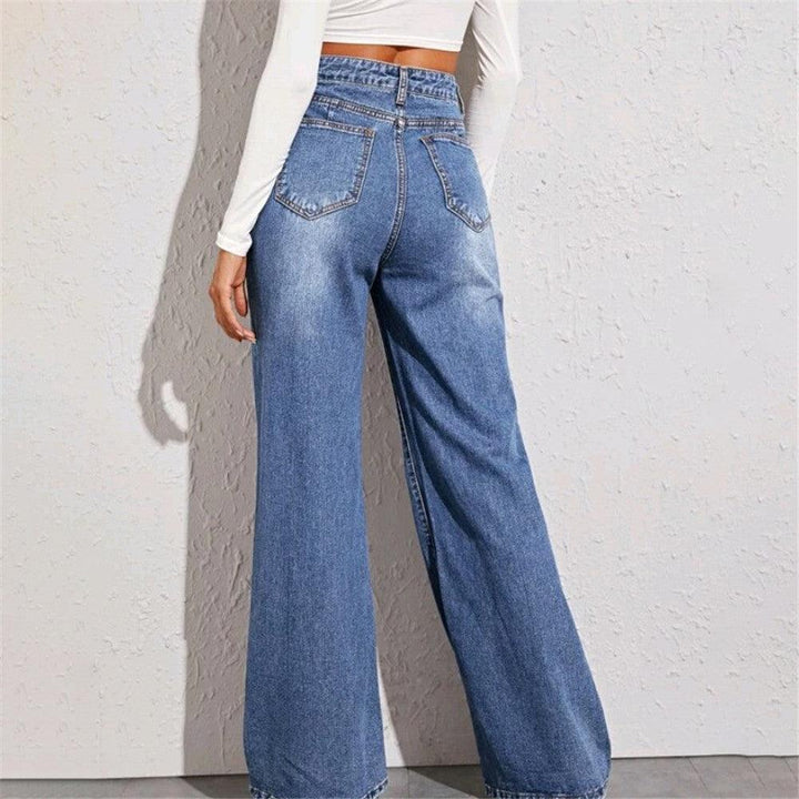 Women's Loose High Waist Wide Leg Jeans-THAT FASHION STORE