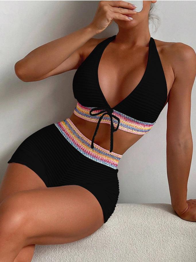 Women's Split High Waist Bikini Suit-THAT FASHION STORE