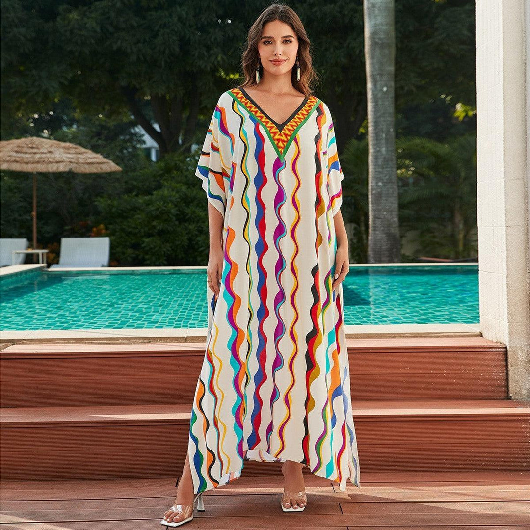 Plus Size Robe Blouse Beach Bikini Vacation Coat Dress Women-THAT FASHION STORE