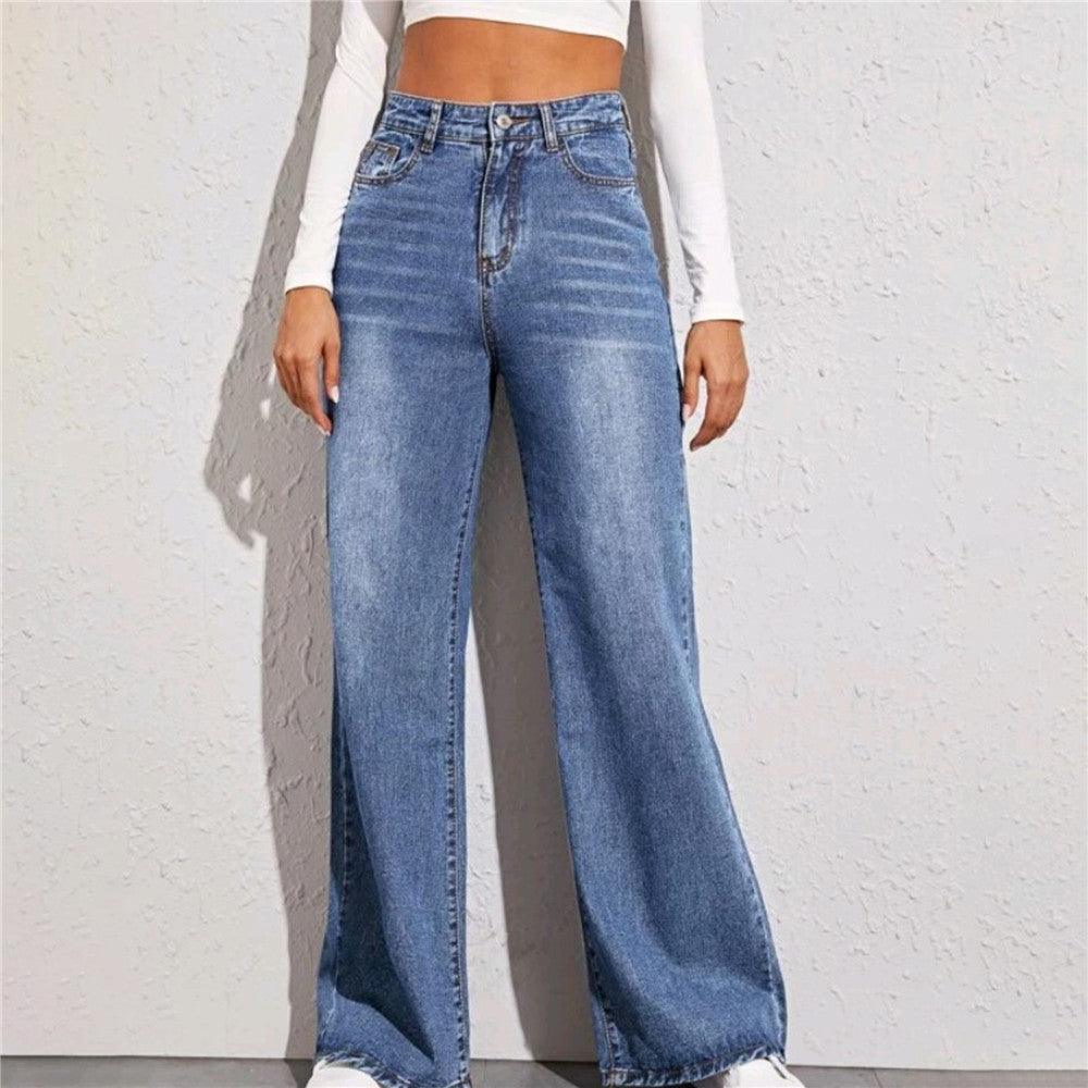 Women's Loose High Waist Wide Leg Jeans-THAT FASHION STORE