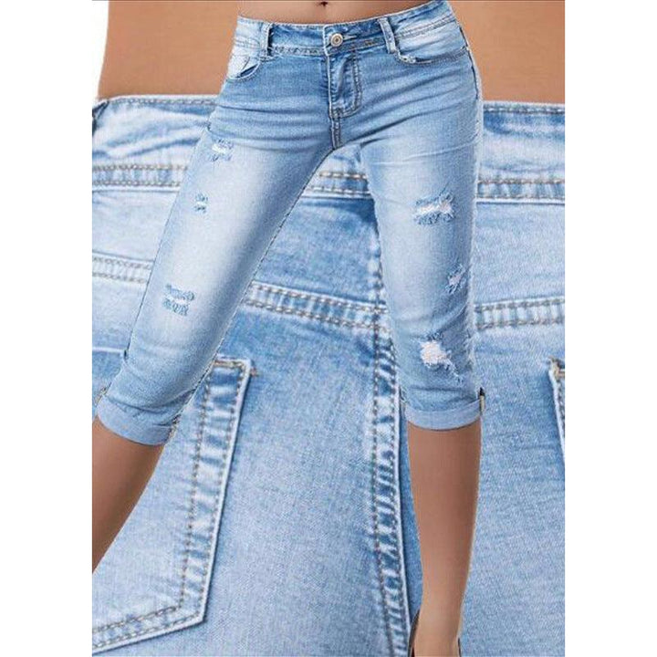 Women's Jeans New High-Waist Stretch Slim-Fit Pants-THAT FASHION STORE