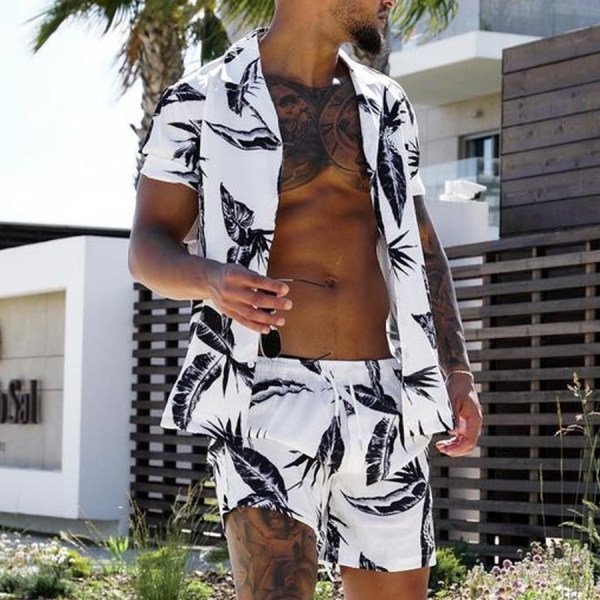 Loose Shirt Casual Men's Shorts Short Sleeve Suit-THAT FASHION STORE