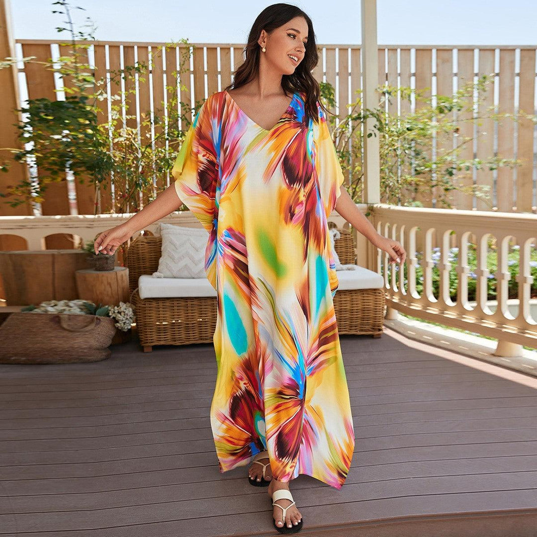 Plus Size Robe Blouse Beach Bikini Vacation Coat Dress Women-THAT FASHION STORE