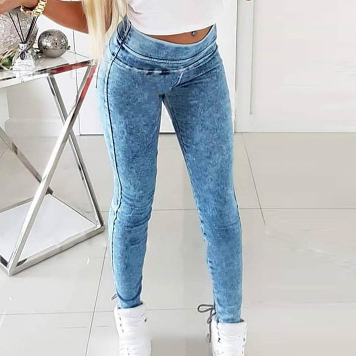 Women's High Waist Lace-up Stretch Skinny Jeans-THAT FASHION STORE