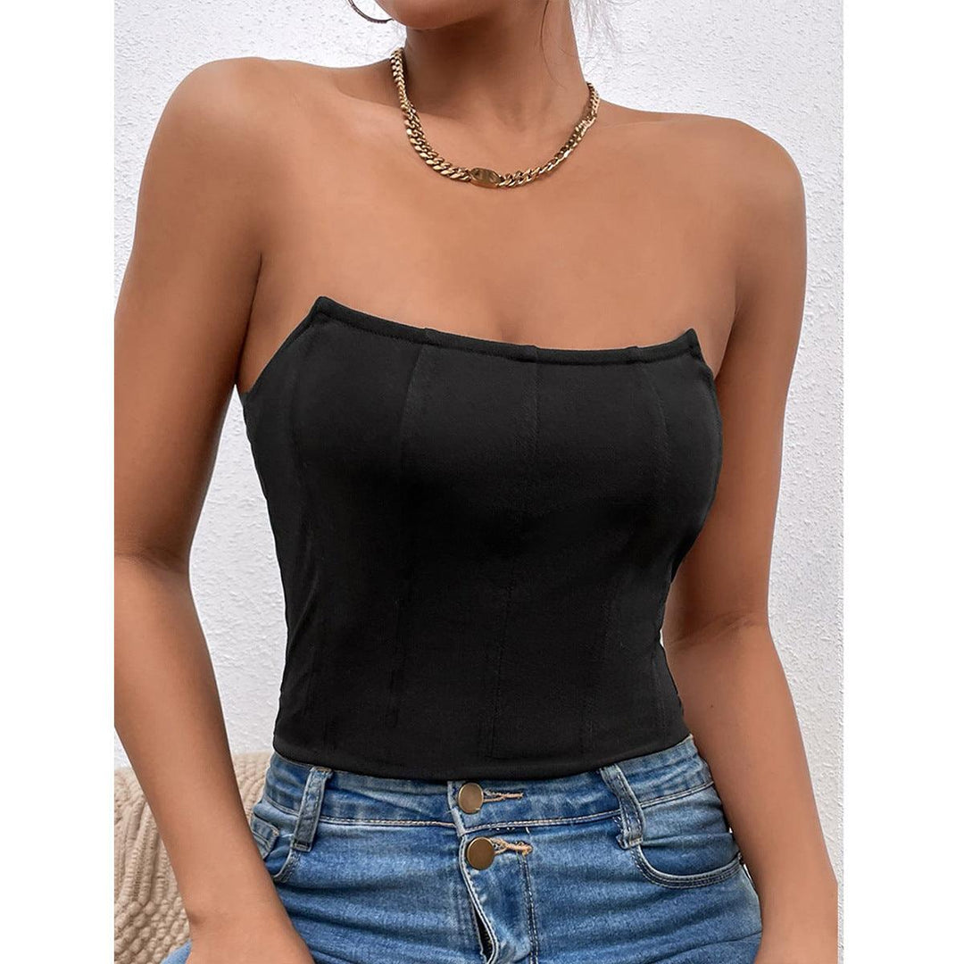 Basic Strapless Tube Top Jumpsuit Women-THAT FASHION STORE